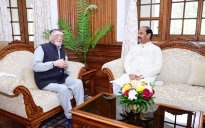 Former Jharkhand Chief Minister Raghubar Das greets with Jharkhand…